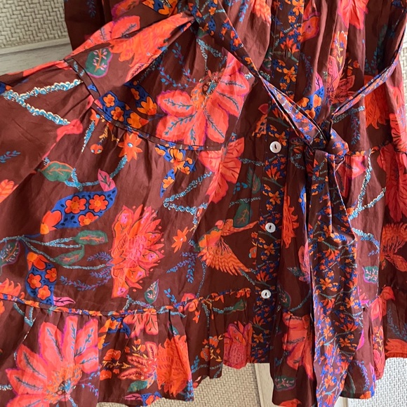 Farm Rio Belted Dress Medium Petite Anthropologie NWT - Picture 3 of 7